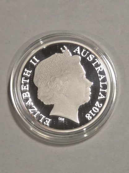 Australia 2018 $5 Five Dollar Sir John Monash 1oz 999 Silver Proof Coin