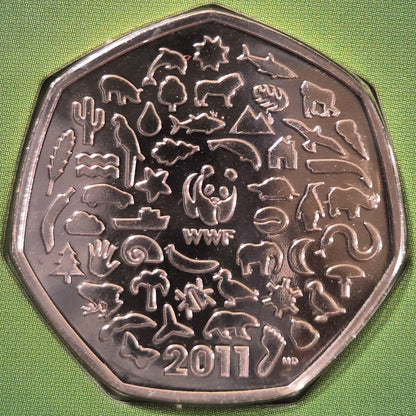 2011 Royal Mint UK GB World Wildlife Fund WWF BU 50p Pence Coin