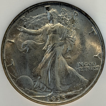 United States USA 1935 Walking Liberty Half Dollar 50c NGC Graded MS65 GEM Coin