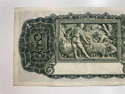 Australia 1933 £1 One Pound Riddle/Sheehan Predecimal Paper Banknote Very Fine