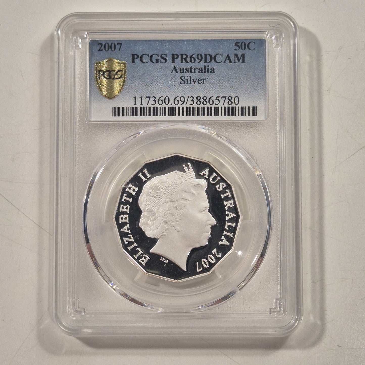 Australia 2007 Ex Fine Silver Coin Set Proof 50c Fifty Cents PCGS PR69DCAM