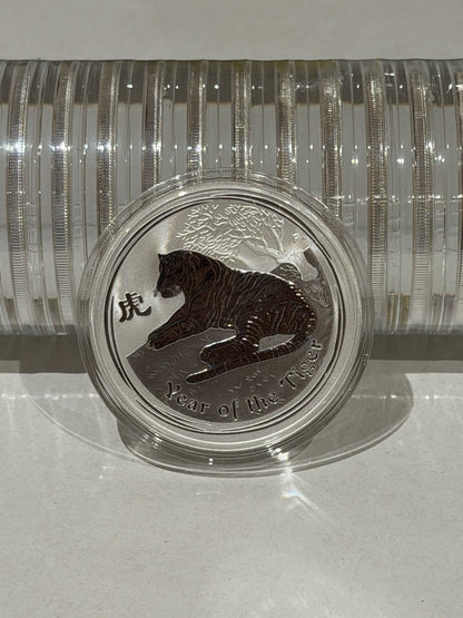 Australia 2010 Lunar Series II Year of Tiger 1oz 999 Silver Perth Mint Coin