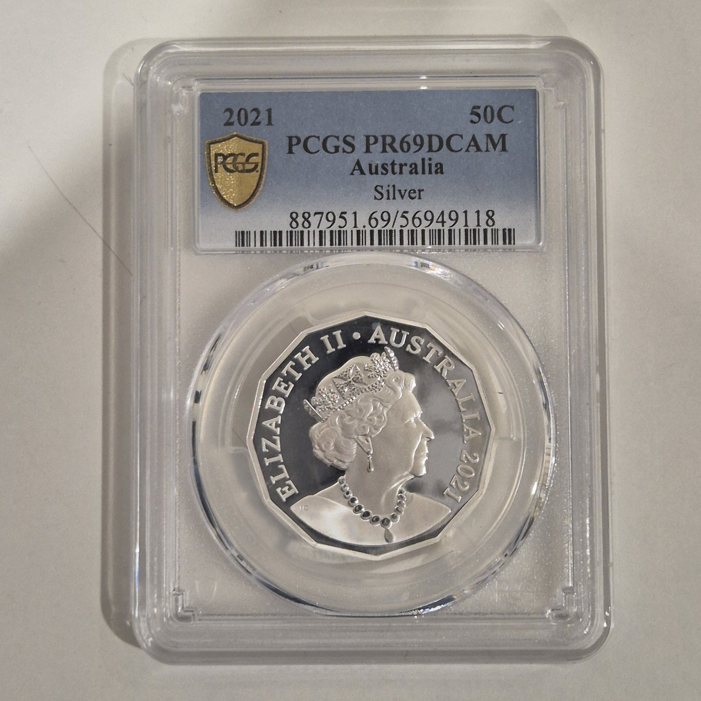 Australia 2021 Fifty Cents 50c Ex Fine Silver Proof Coin Set PCGS PR69DCAM