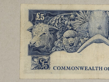 Commonwealth of Australia 1961 £5 Five Pound Coombs/Wilson Paper Banknote VF