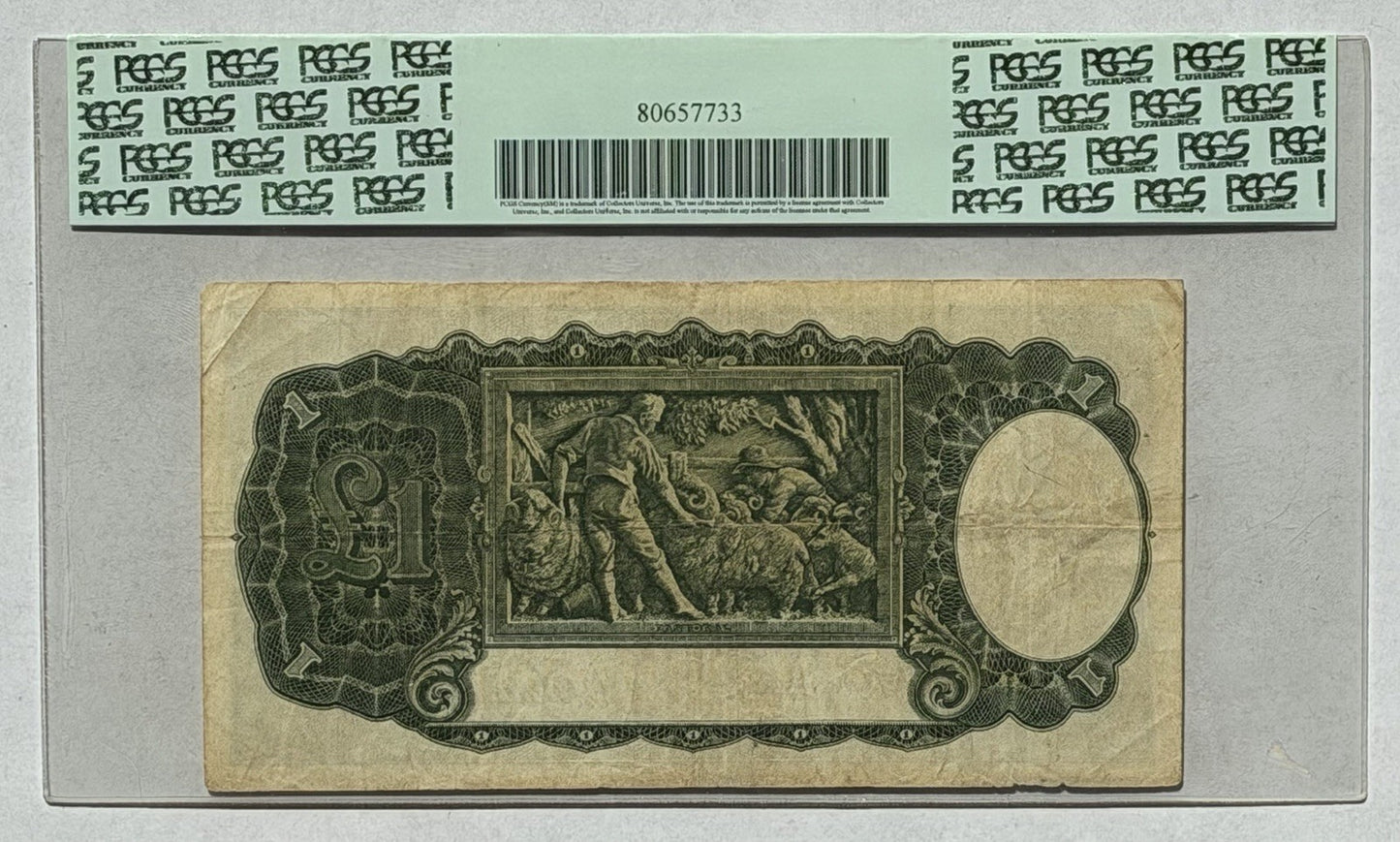 Australia 1942 One Pound Armitage/Mcfarlane PCGS VF20 Banknote OGH Slab