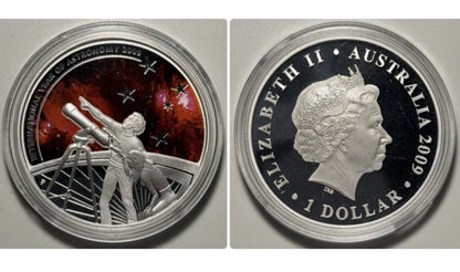 Australia 2009 International Year of Astronomy 1oz 999 Silver Proof Coin
