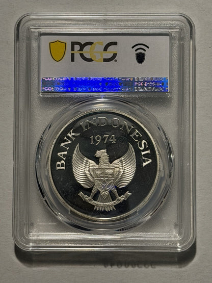 Indonesia 1974 2000Rp Rupiah Tiger PCGS Graded PR67DCAM Silver Proof Coin