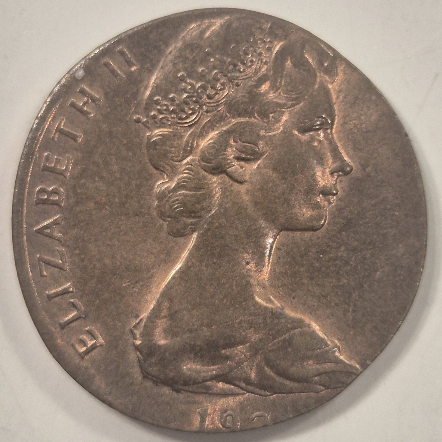 New Zealand 19xx Error 2 Cents Struck On 1 Cent Planchet Uncirculated 2.54g