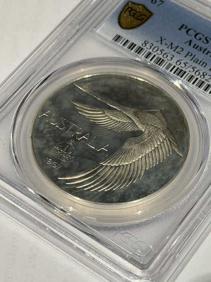 Australia 1967 Pattern Swan Dollar Andor Meszaros PCGS Graded PR65 Proof Coin