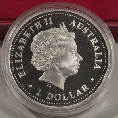 2003 Australia Perth Mint Lunar Goat 1oz $1 Series I Silver Proof coin