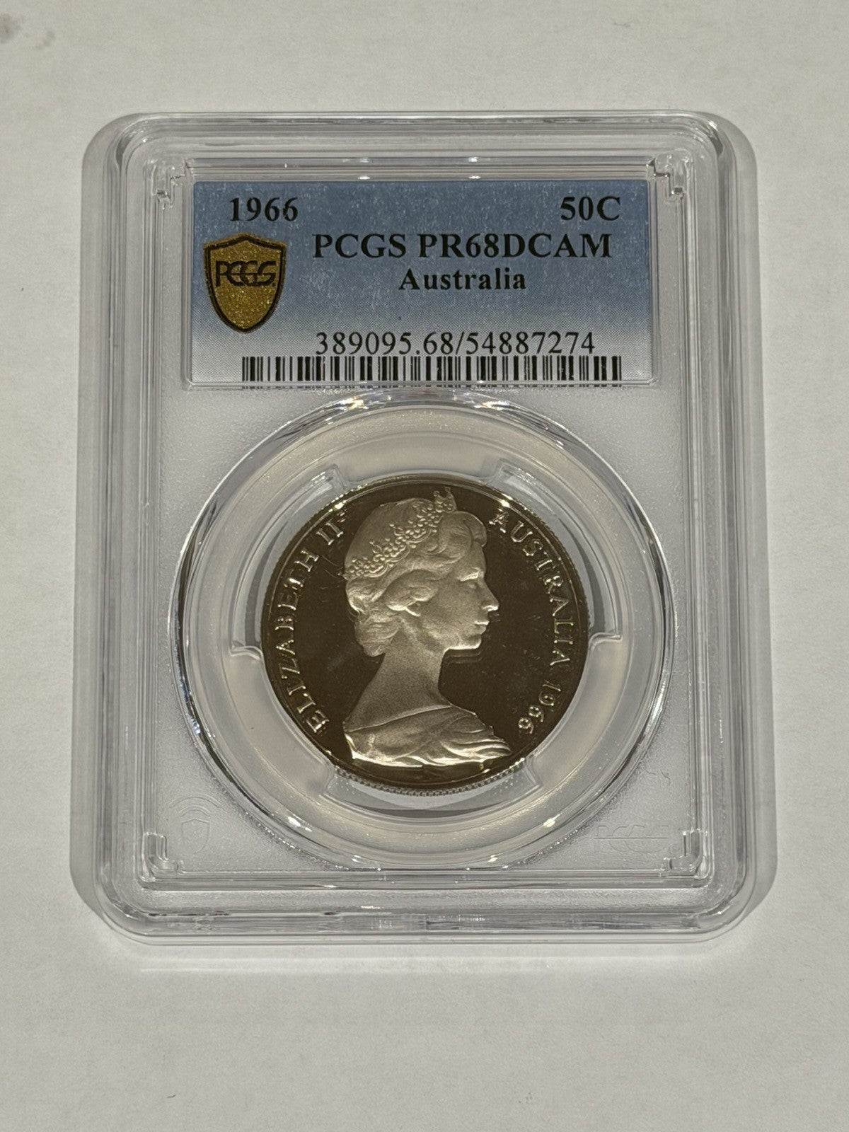 Australia 1966 50c Fifty Cents Silver Proof PCGS Graded PR68DCAM FDC