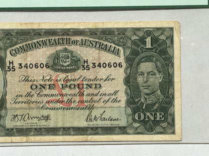 Australia 1942 One Pound Armitage/Mcfarlane PCGS VF20 Banknote OGH Slab