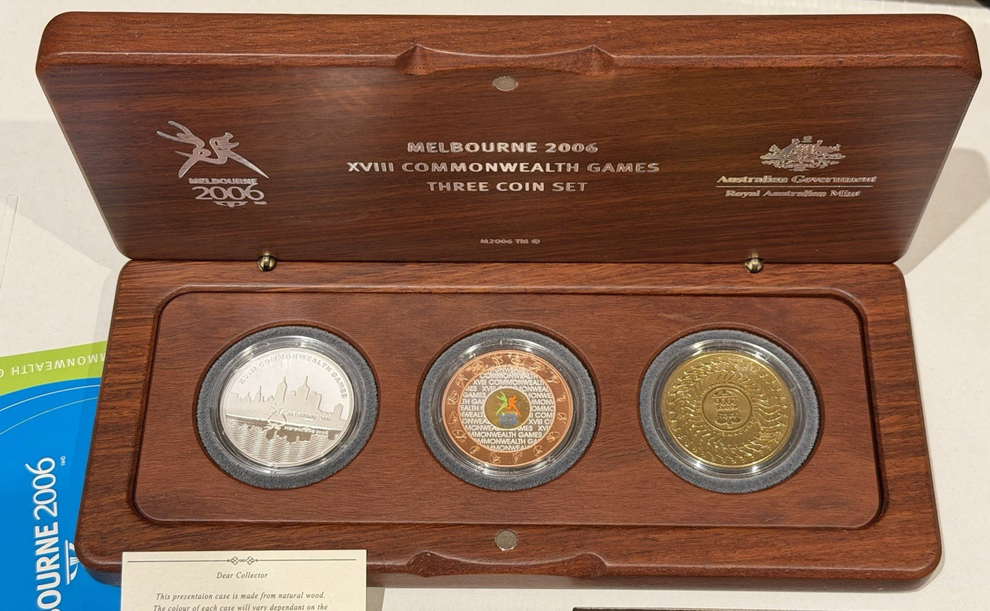 Australia Melbourne 2006 XVIII Commonwealth Games 3-Coin RAM Proof Set