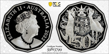Australia 2022 Ex Fine Silver Coin Set Proof 50c Fifty Cents PCGS PR69DCAM
