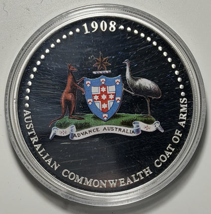 Australia 1908-2008 Commonwealth Coat of Arms Anni. $1 1oz 999 Silver Proof Coin