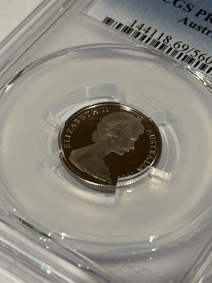 Australia 1966 5c Five Cents PCGS Graded PR69DCAM Proof Coin