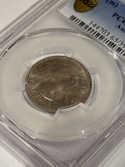 Australia 1959(m) Shilling 1/- PCGS Graded MS63 UNC Silver Coin