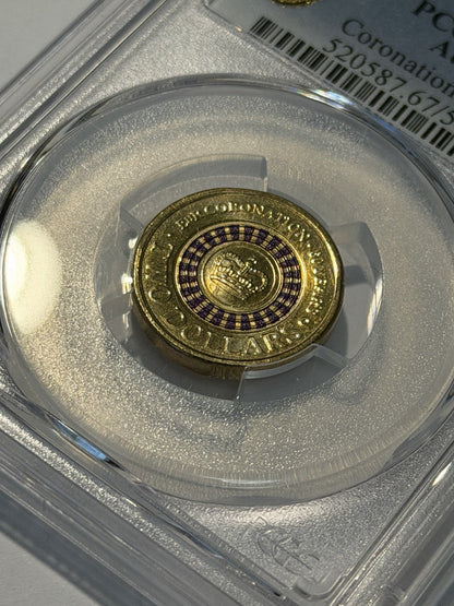 Australia 2013 C Mint Mark $2 Queen’s Coronation PCGS Graded MS67 Coloured Coin