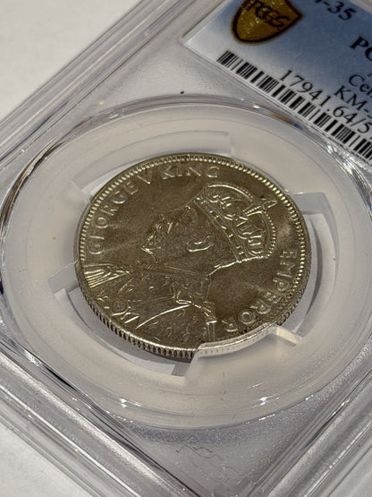 Australia 1934-35 Melbourne Centenary Florin 2/- PCGS Graded MS64 Silver Coin