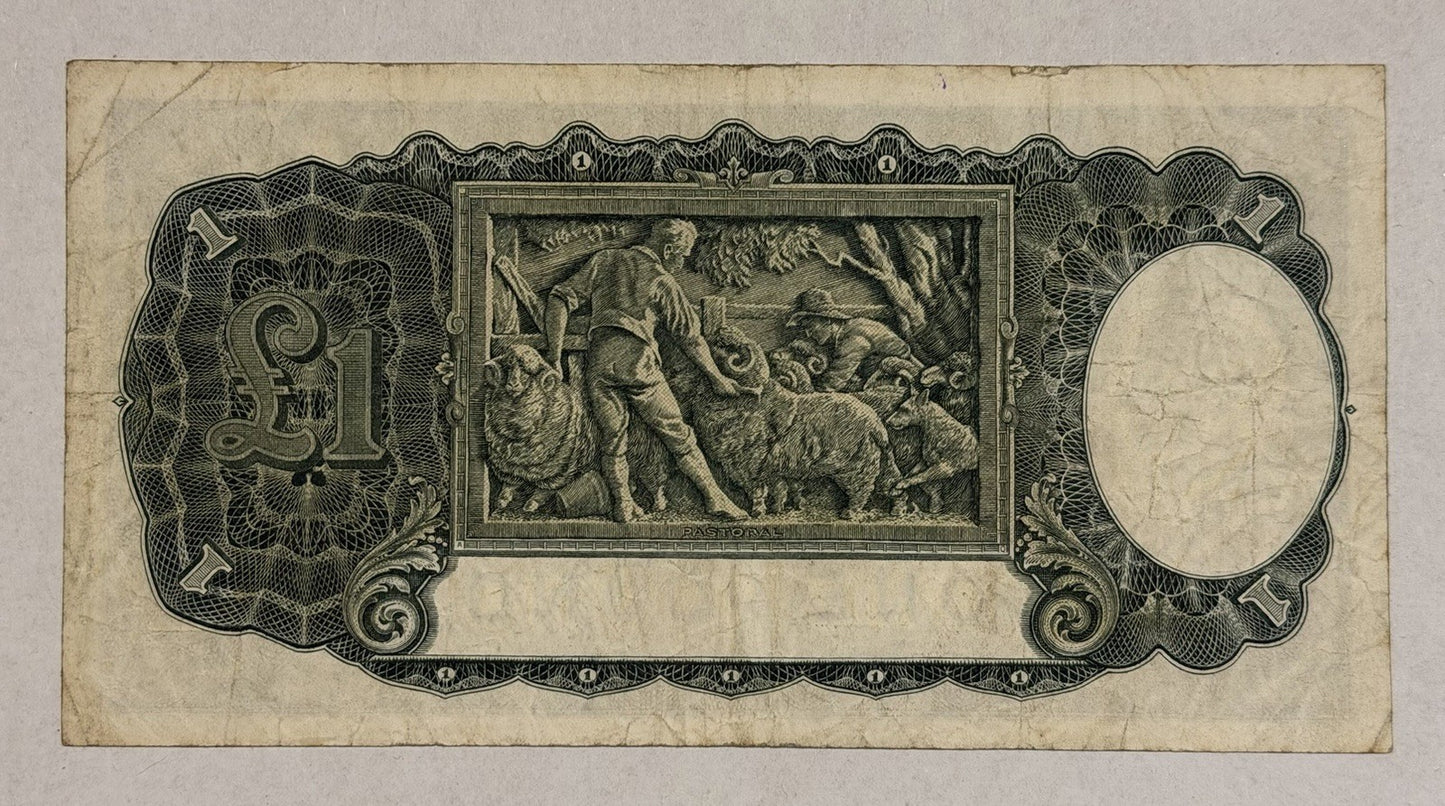 Commonwealth of Australia 1942 £1 One Pound Armitage/McFarlane Paper Banknote VF