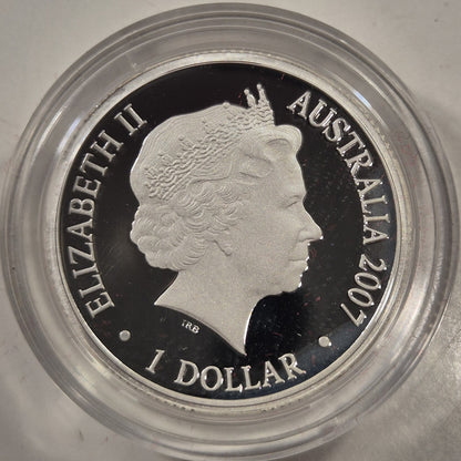 Australia RAM 2007 Lunar Year of the Pig $1 One Dollar Silver Proof Coin