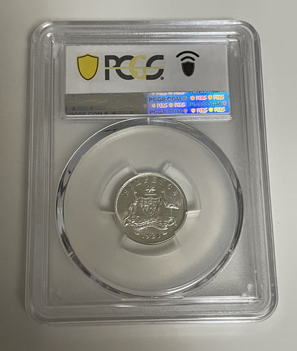 1926 Australian Sixpence 6d Brilliant Almost Uncirculated PCGS AU55 GEORGE V
