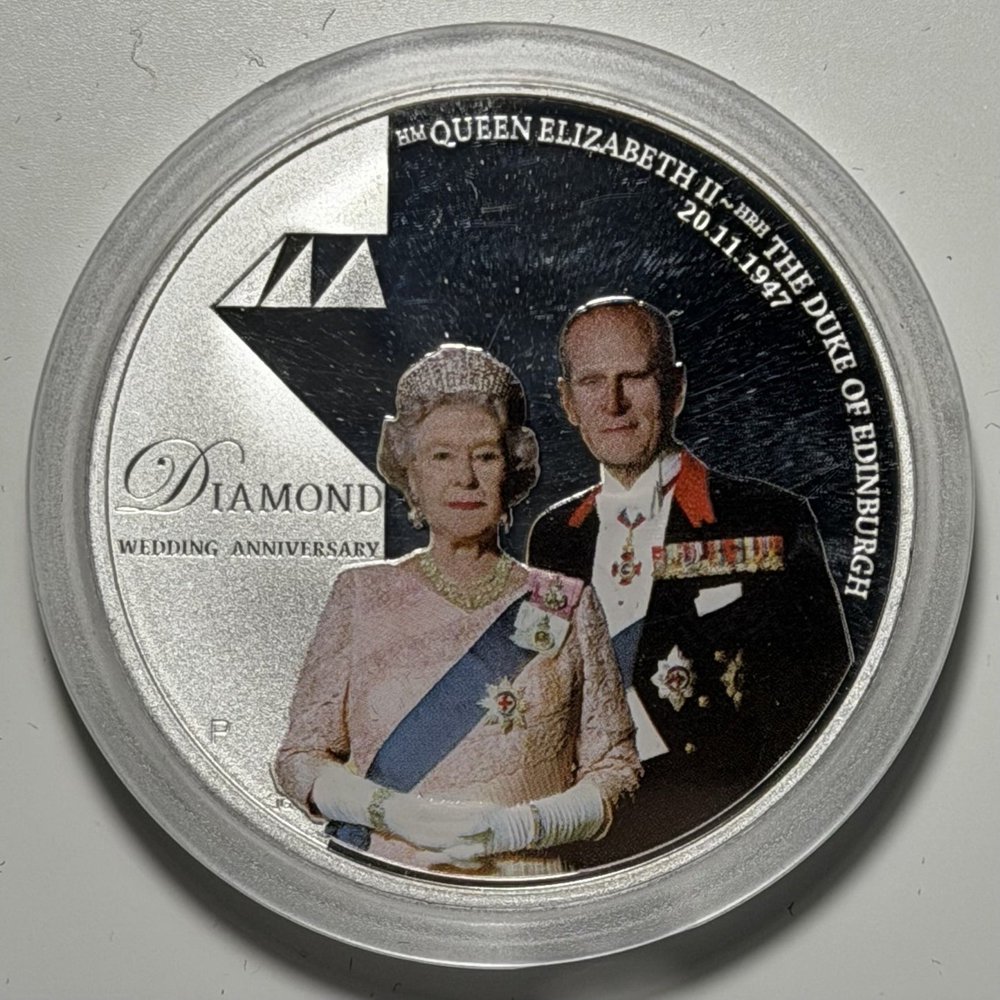 Australia 2007 Diamond Wedding Anniversary $1 1oz 999 Silver Proof Coin