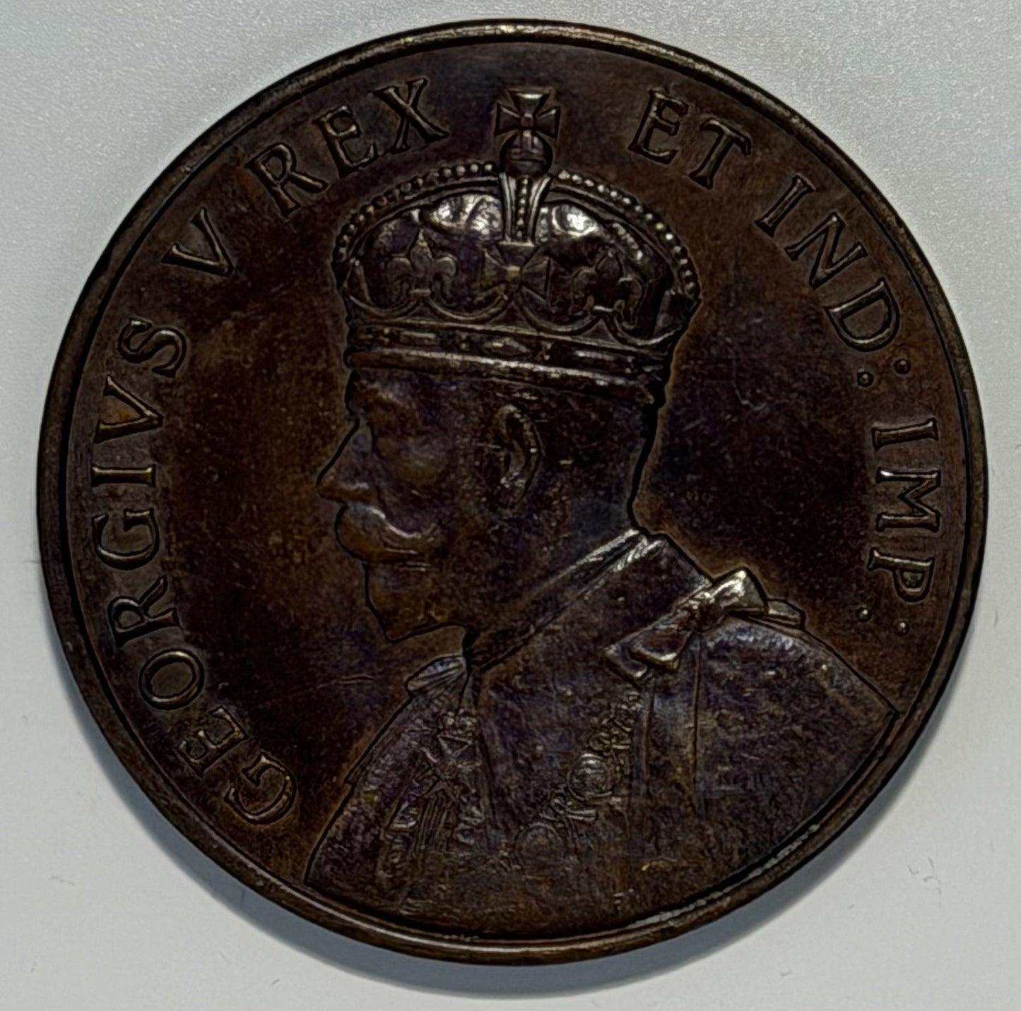 Western Australia 1929 UNC Copper Centenary Medal George V Left Facing Swan