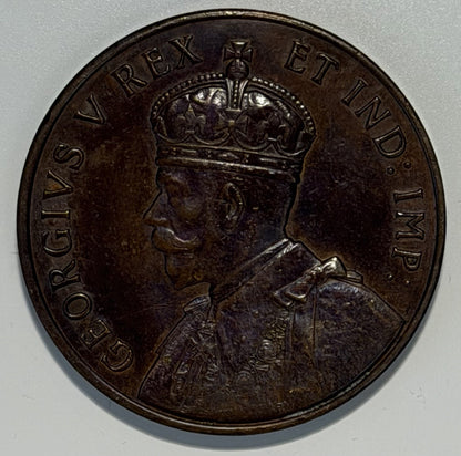 Western Australia 1929 UNC Copper Centenary Medal George V Left Facing Swan