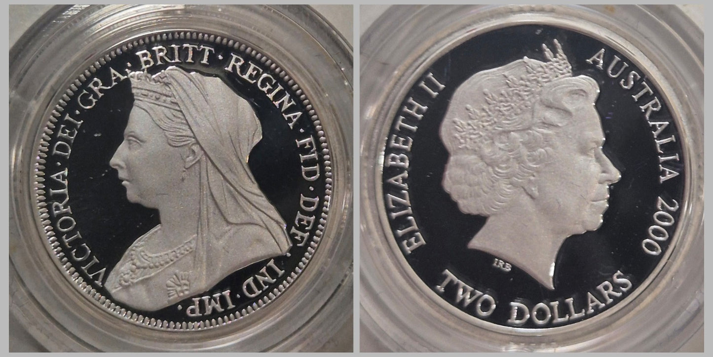 2000 Silver Proof $2 Coin Two Dollars Queen Victoria Ex Masterpieces In Silver