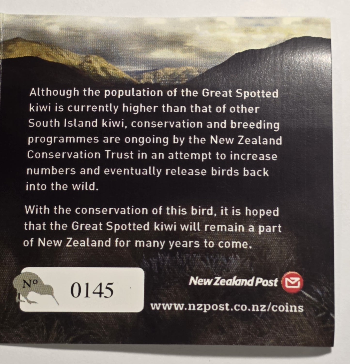 New Zealand 2007 Silver Dollar The Great Spotted Kiwi 1oz 999 Silver Proof Coin