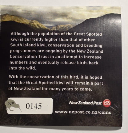 New Zealand 2007 Silver Dollar The Great Spotted Kiwi 1oz 999 Silver Proof Coin