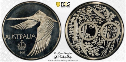 Australia 1967 Pattern Swan Dollar Andor Meszaros PCGS Graded PR65 Proof Coin
