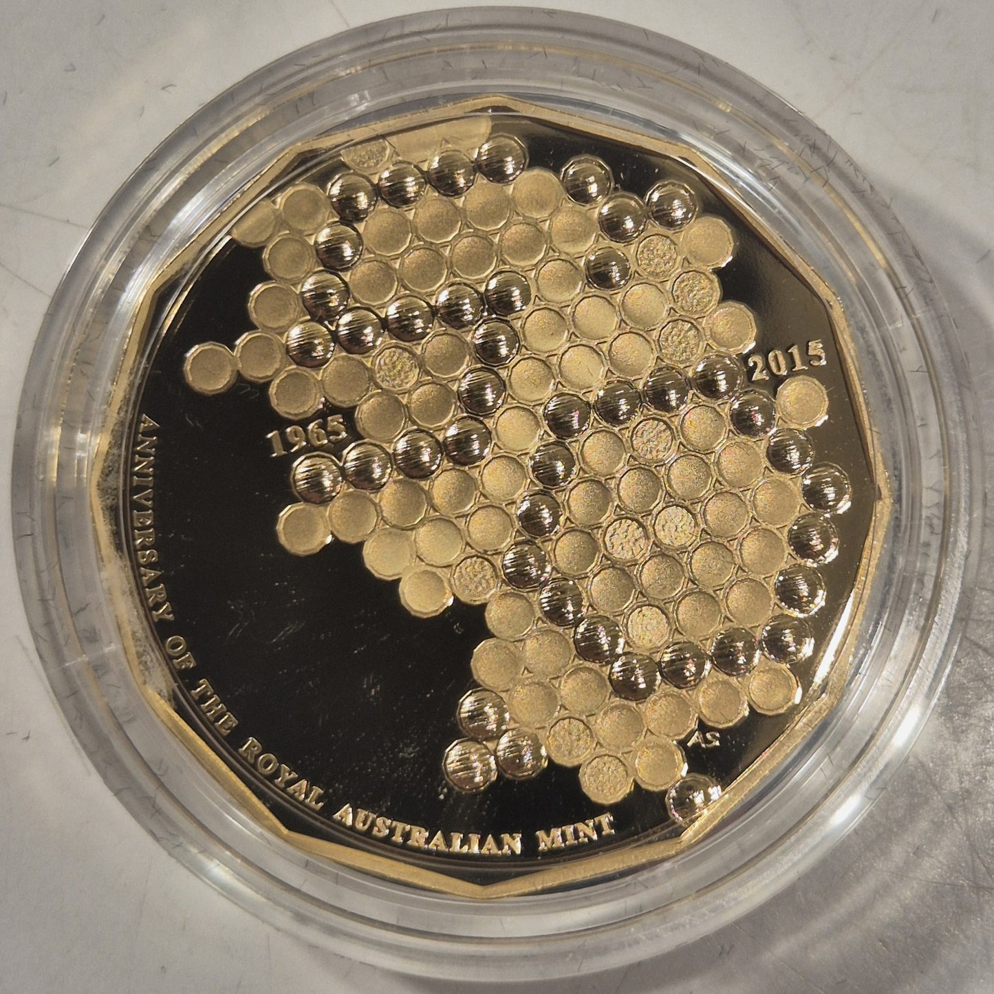 Australia 2015 Fifty Cents 50c Gold Plated Proof Coin 50th Anniversary of RAM