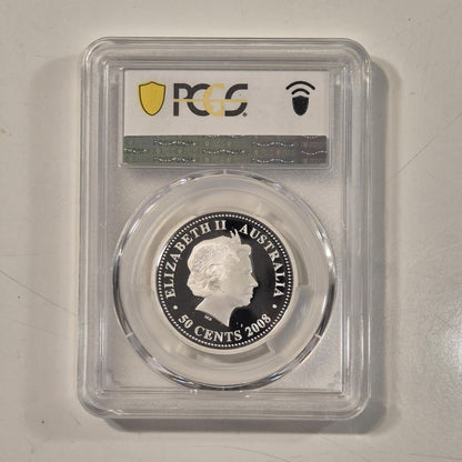2008 2010 Australia Lunar Tiger 50 Cents Series I Silver 1/2oz Proof PCGS Coin