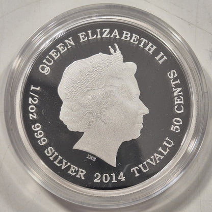 Tuvalu 2014 1/2oz 50c Silver Proof Coin Mother's Love Orangutan Signed Cert