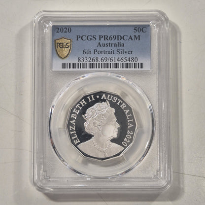 Australia 2021 Fifty Cents 50c Ex Fine Silver Proof Coin Set PCGS PR69DCAM