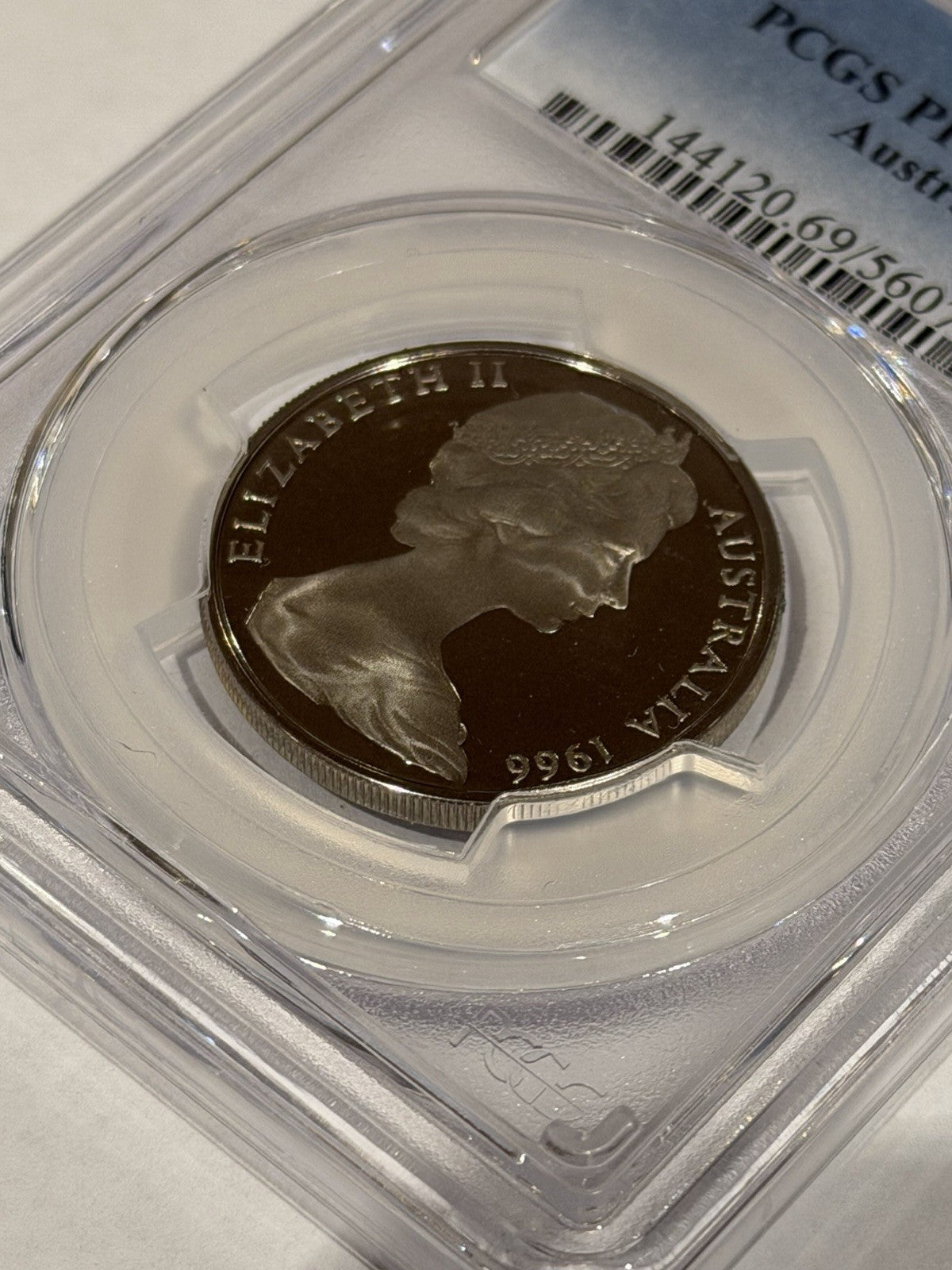 Australia 1966 20c Twenty Cents PCGS Graded PR69DCAM Proof Coin