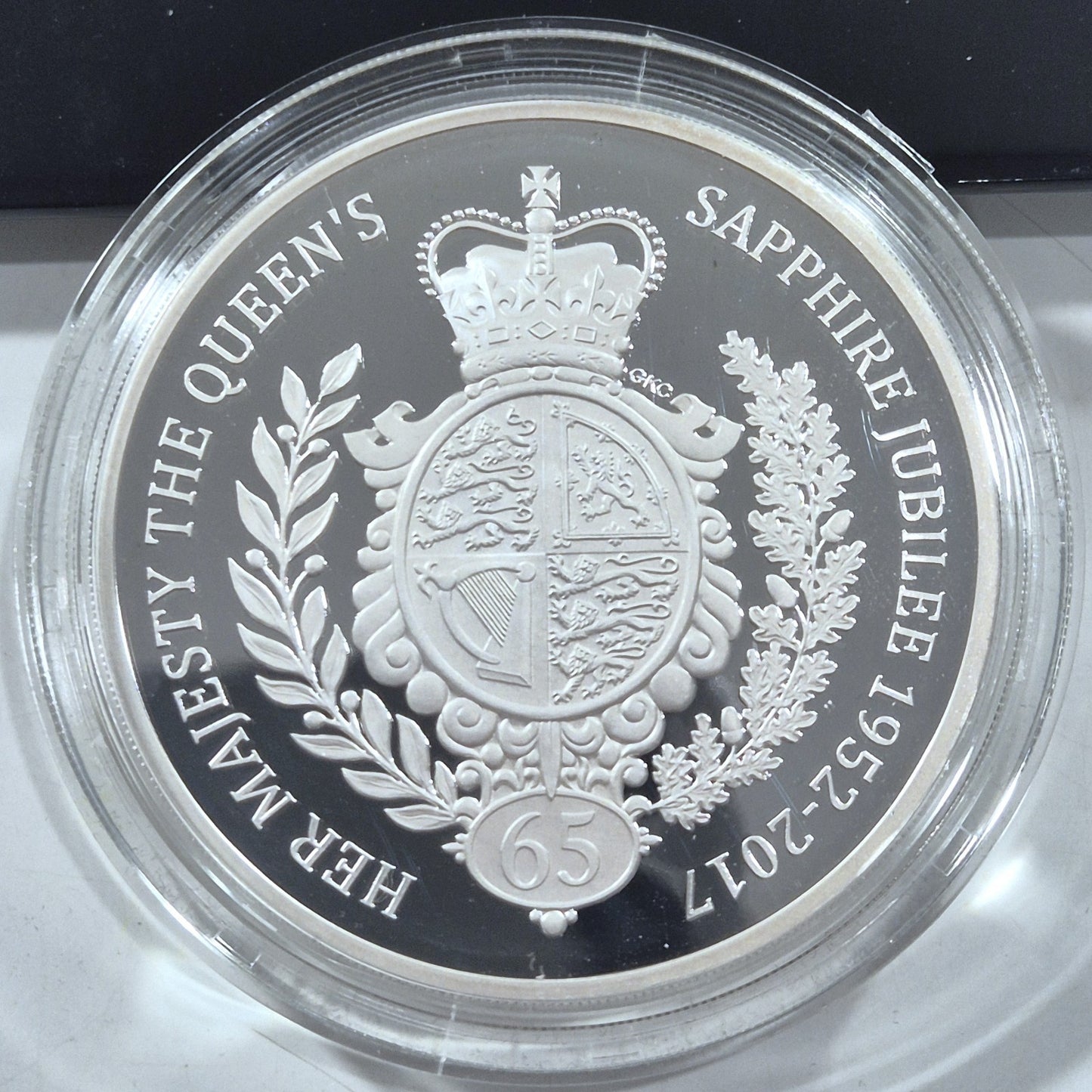UK British 2017 Sapphire Jubilee Silver Proof £10 5oz Ten Pounds Crown Coin