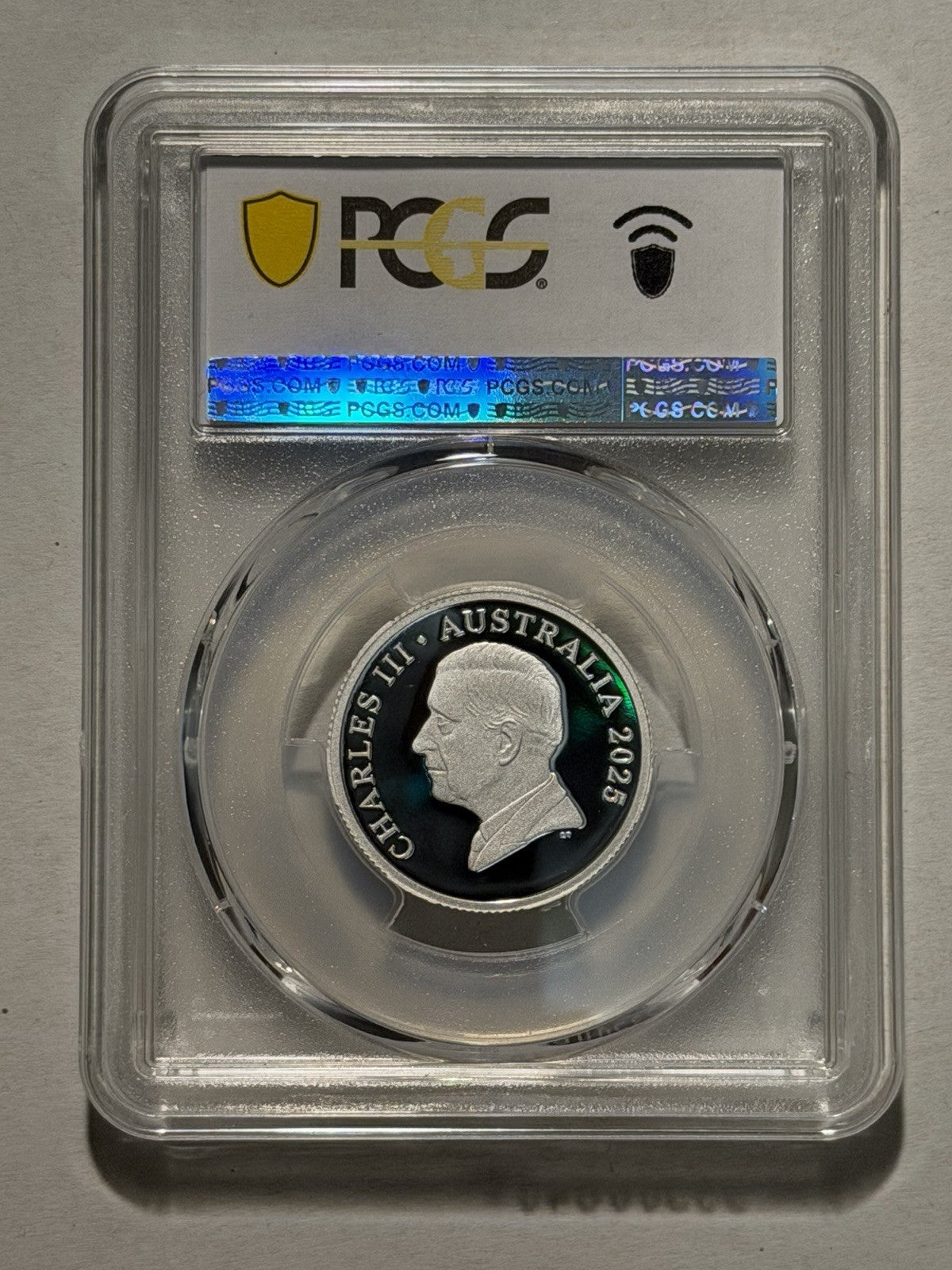 Australia 2025 $1 Bluey Christmas PCGS Graded PR70DCAM Coloured Silver Proof
