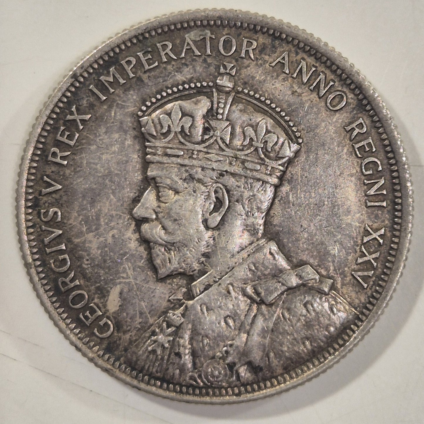 1935 Canada George V Silver 1 Dollar gVF Coin Natural Tone