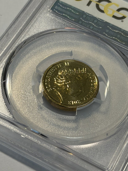 Australia 2013 C Mint Mark $2 Queen’s Coronation PCGS Graded MS67 Coloured Coin