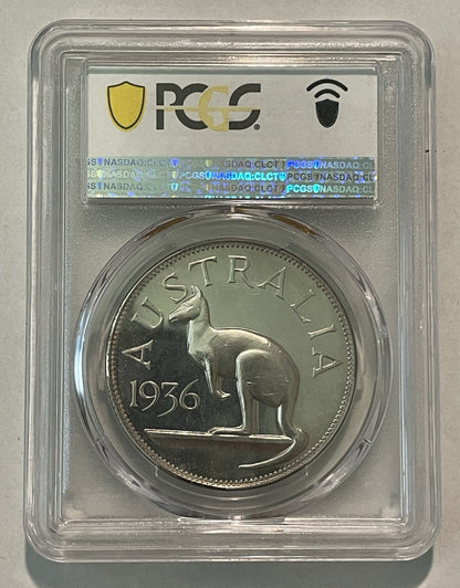 Australia 1936 (1955) Edward VII Fantasy Crown PCGS Graded PR65 Silver Medal