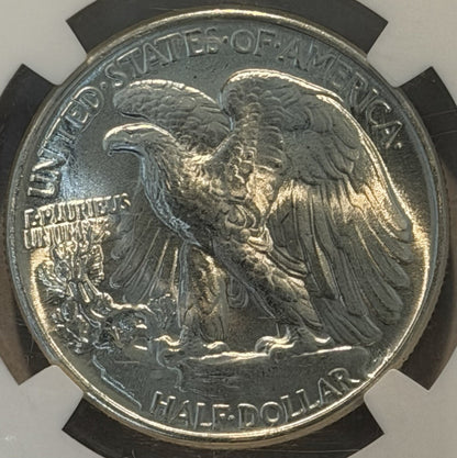 United States USA 1944 Walking Liberty Half Dollar 50c NGC Graded MS66 GEM Coin