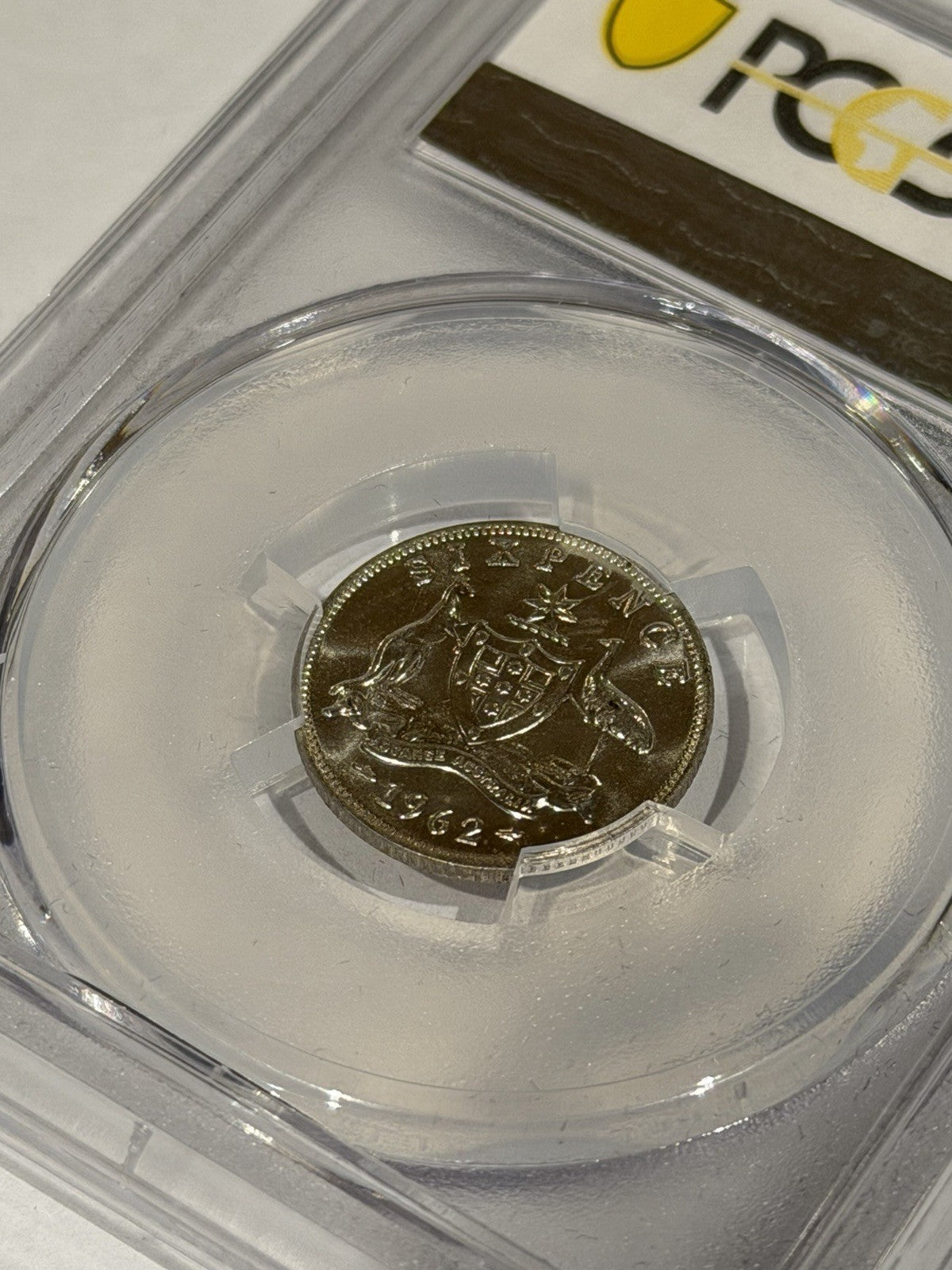 Australia 1962(m) Sixpence 6d PCGS Graded MS66 GEM Silver Coin