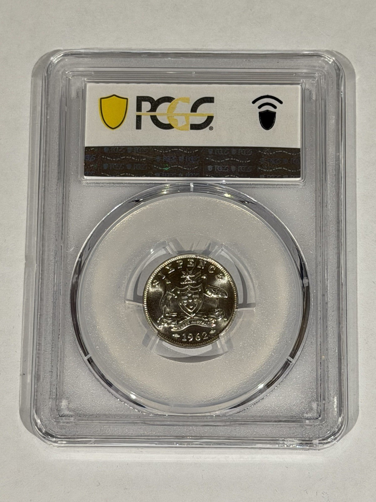 Australia 1962(m) Sixpence 6d PCGS Graded MS66 GEM Silver Coin
