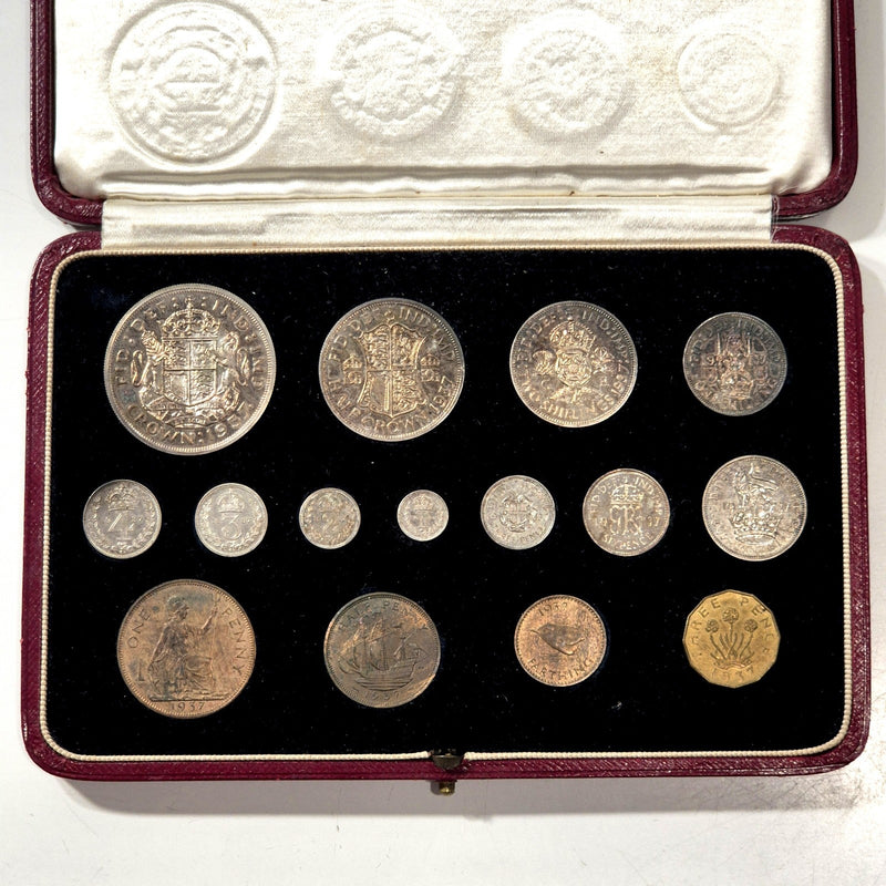 1937 UK Specimen Proof 15 Coin Set George VI Coronation Royal Mint Official