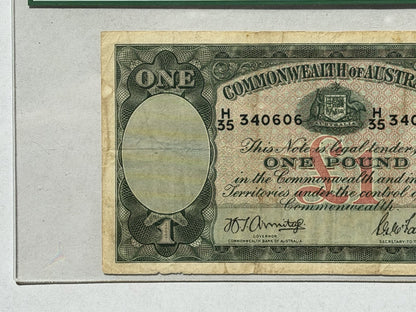 Australia 1942 One Pound Armitage/Mcfarlane PCGS VF20 Banknote OGH Slab