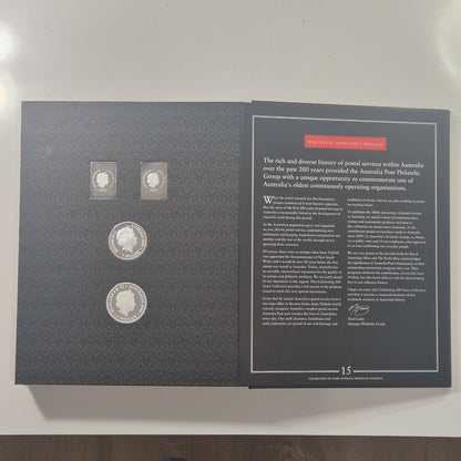 Australia Post 2009 200th Anniv Silver Coin (over 3oz), Stamp, PNC Collection