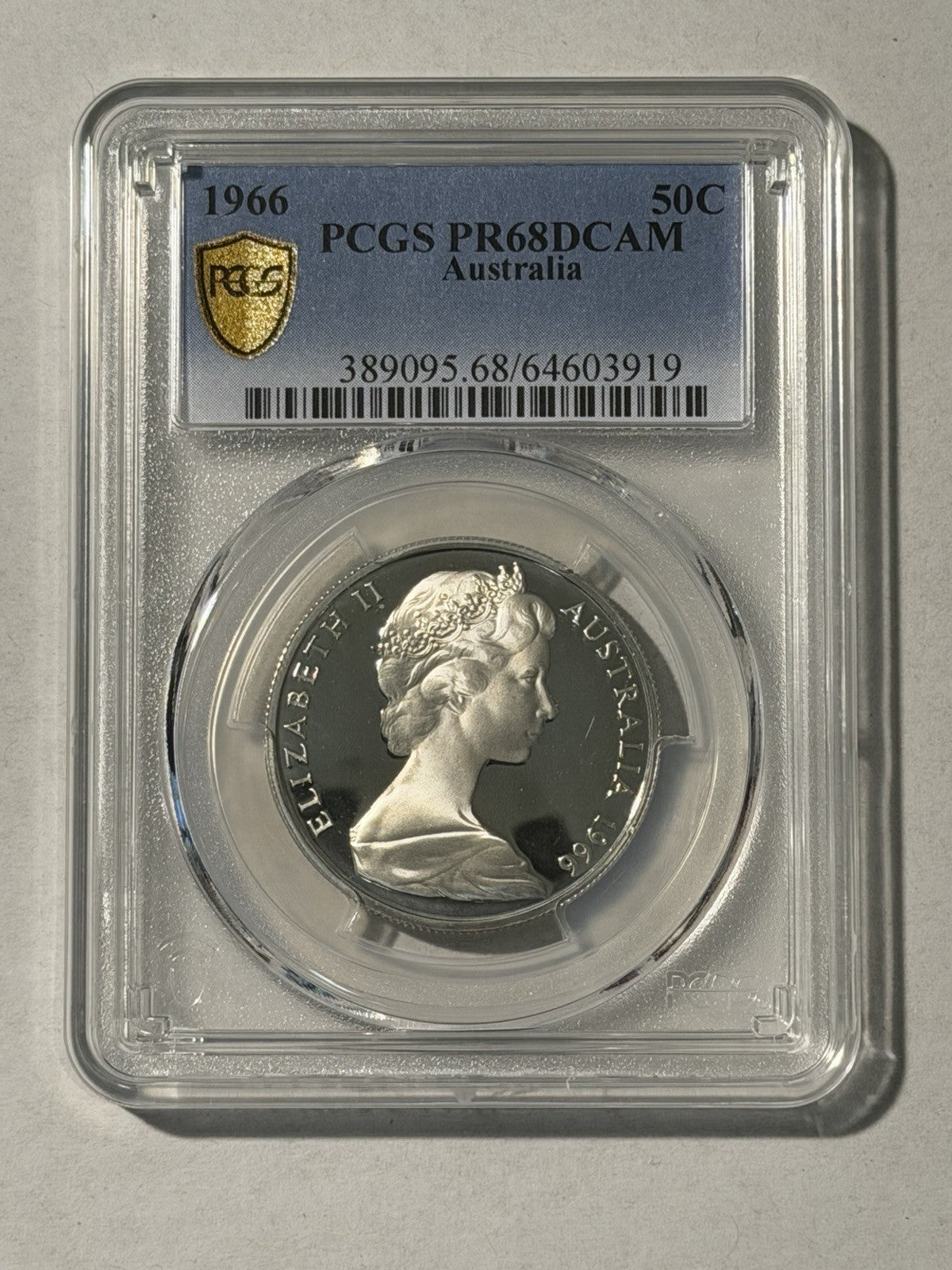 Australia 1966 50c Fifty Cents Silver Proof PCGS Graded PR68DCAM FDC